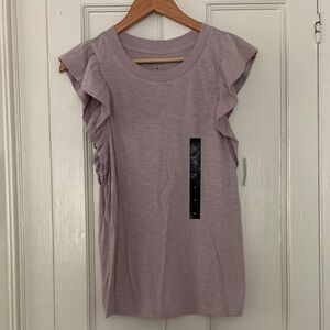 Banana Republic Malibu tee size medium ruffle sleeve top new